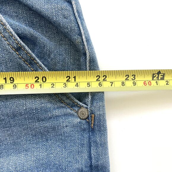 Eloquii Relaxed Jean with Overlap Waistband Light Wash Blue - Picture 9 of 14